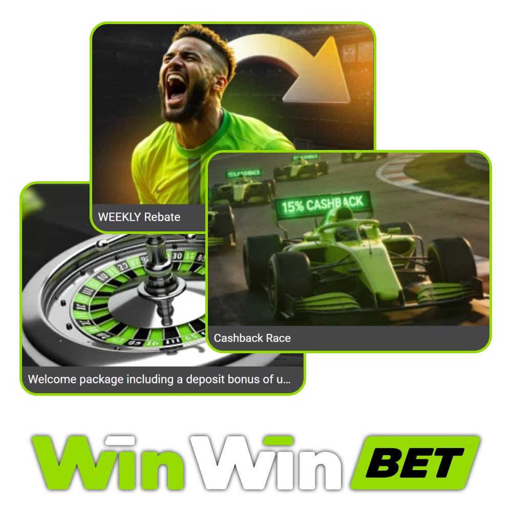 Enlarge your winnings with Winwin bonuses.