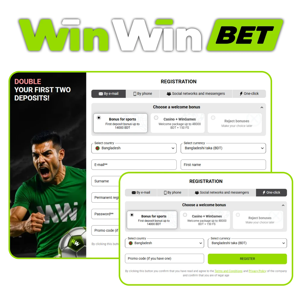Create your Winwin account in few steps and enjoy casino games and sports betting.
