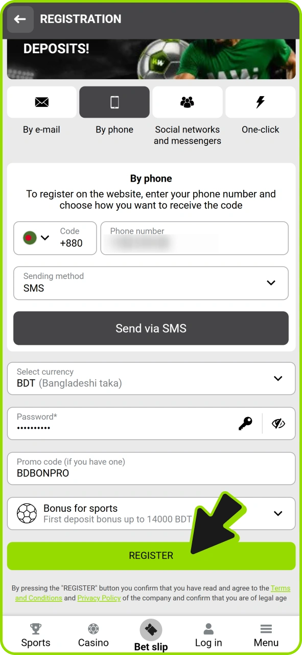 Complete the form and confirm your registration at Winwin.