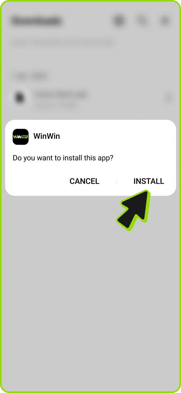 Install Winwin android app to start betting right away.
