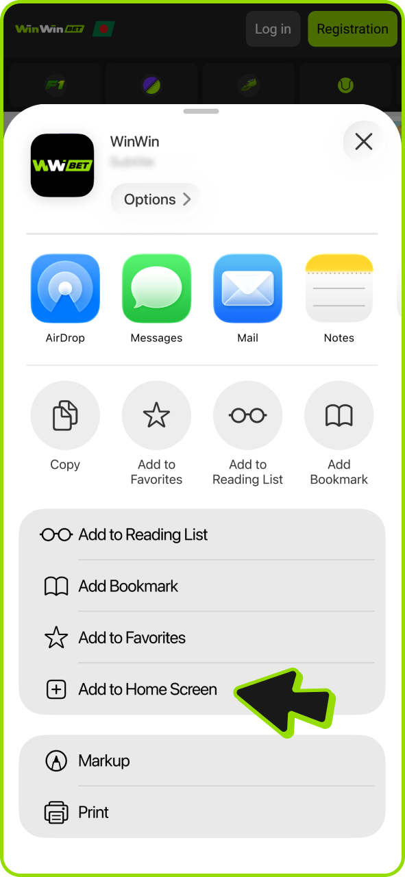 Choose this option to get Winwin iOS PWA app.