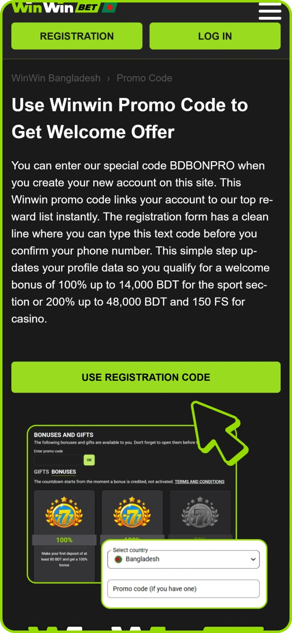 Register at Winwin using our link.