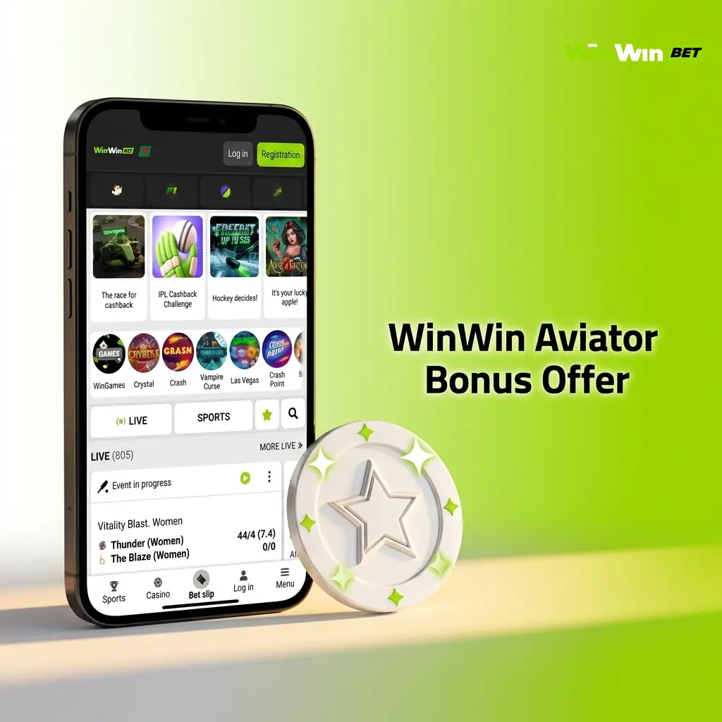 WinWin Aviator bonus offer promotional banner featuring exclusive rewards and special incentives for players